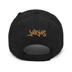 Golden Distressed Dad Hat