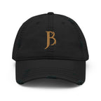 Golden Distressed Dad Hat