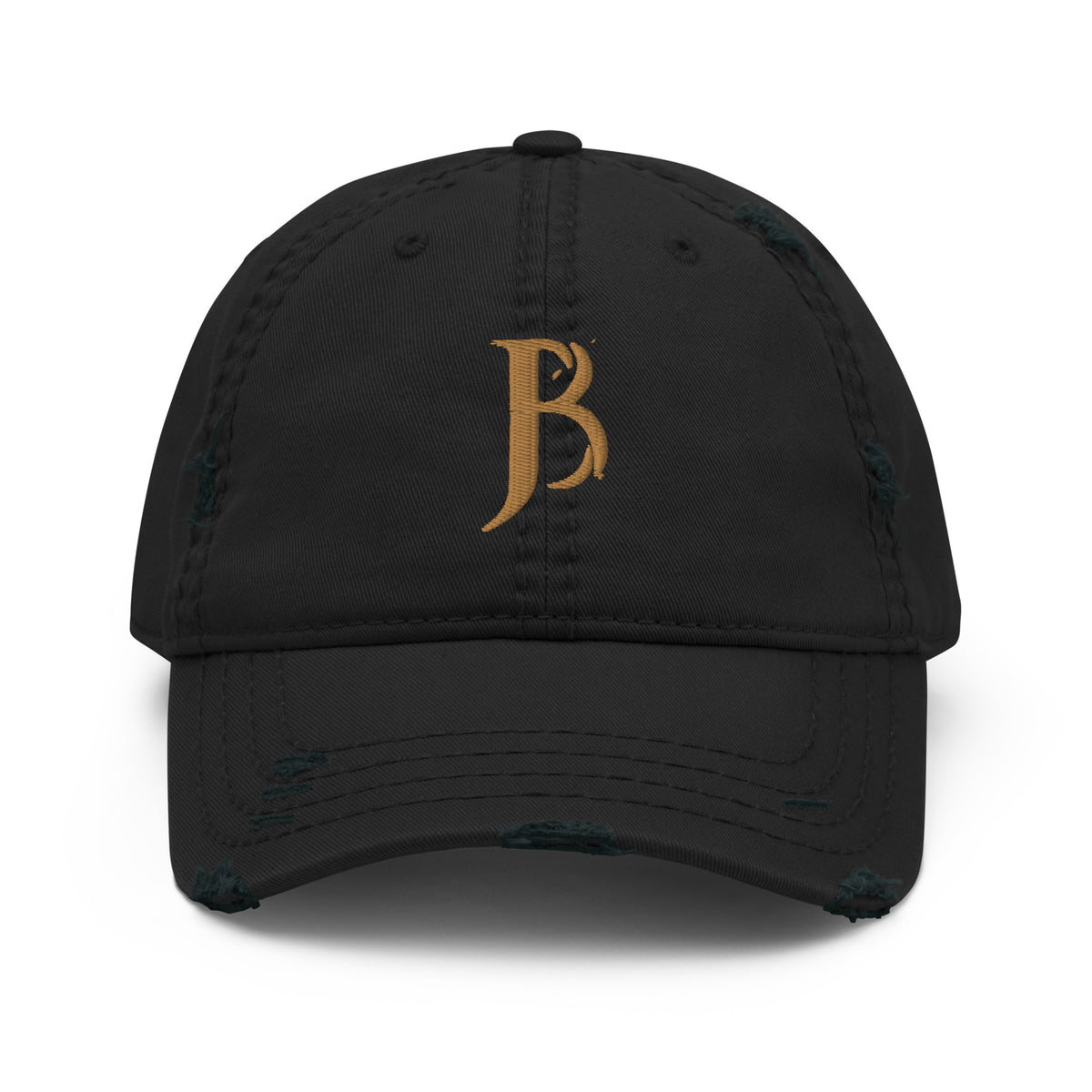 Golden Distressed Dad Hat