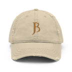 Golden Distressed Dad Hat