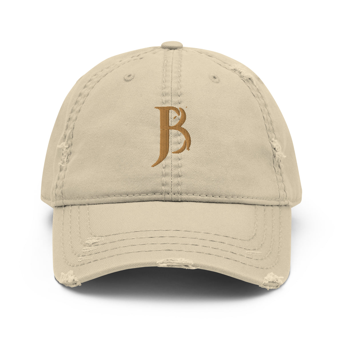 Golden Distressed Dad Hat